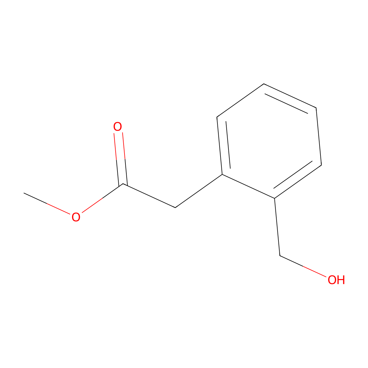 Methyl 2-(2-(hydroxymethyl)phenyl)acetate molecular structure, CAS 63969-91-5