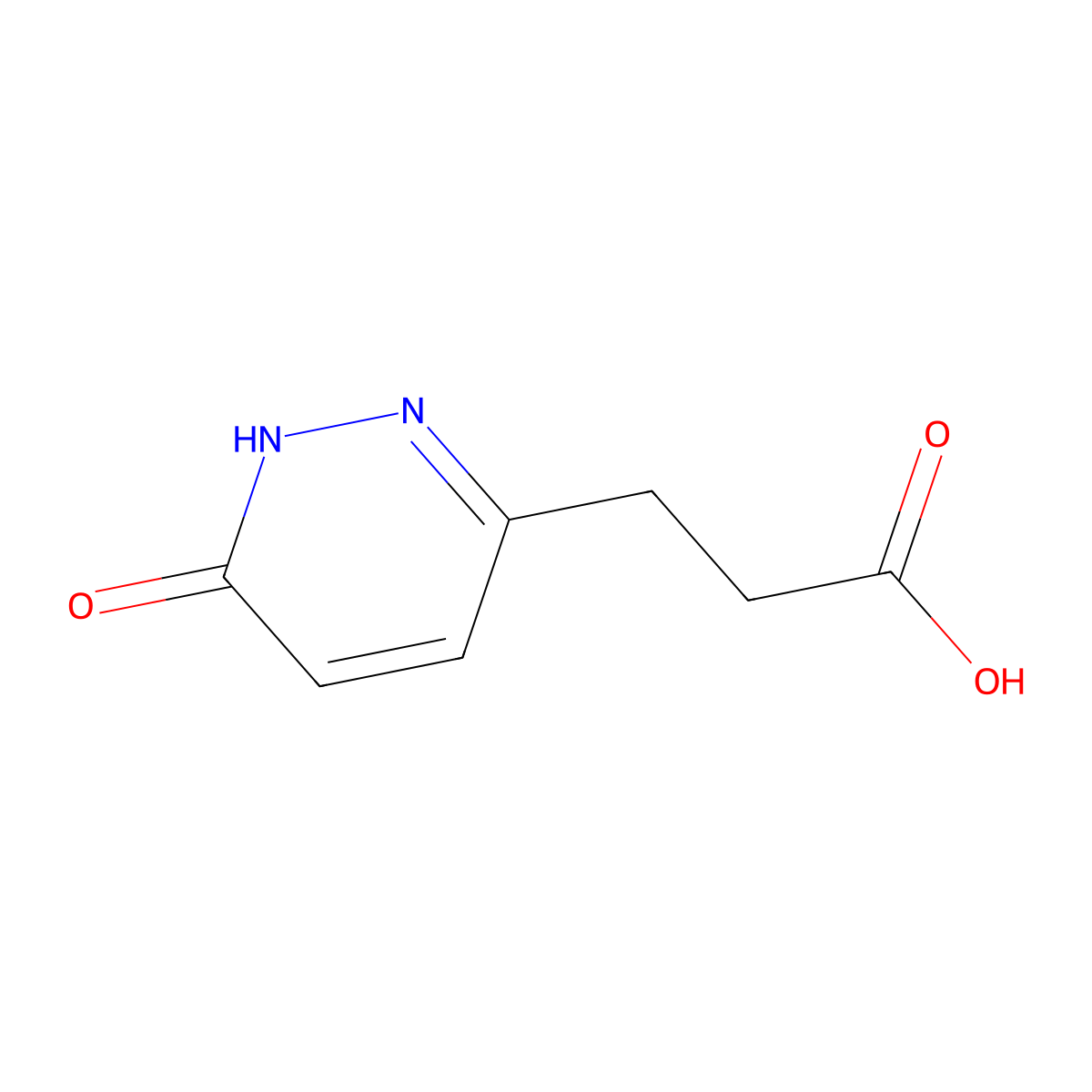 3-(6-Oxo-1,6-dihydropyridazin-3-yl)propanoic acid molecular structure, CAS 6397-53-1