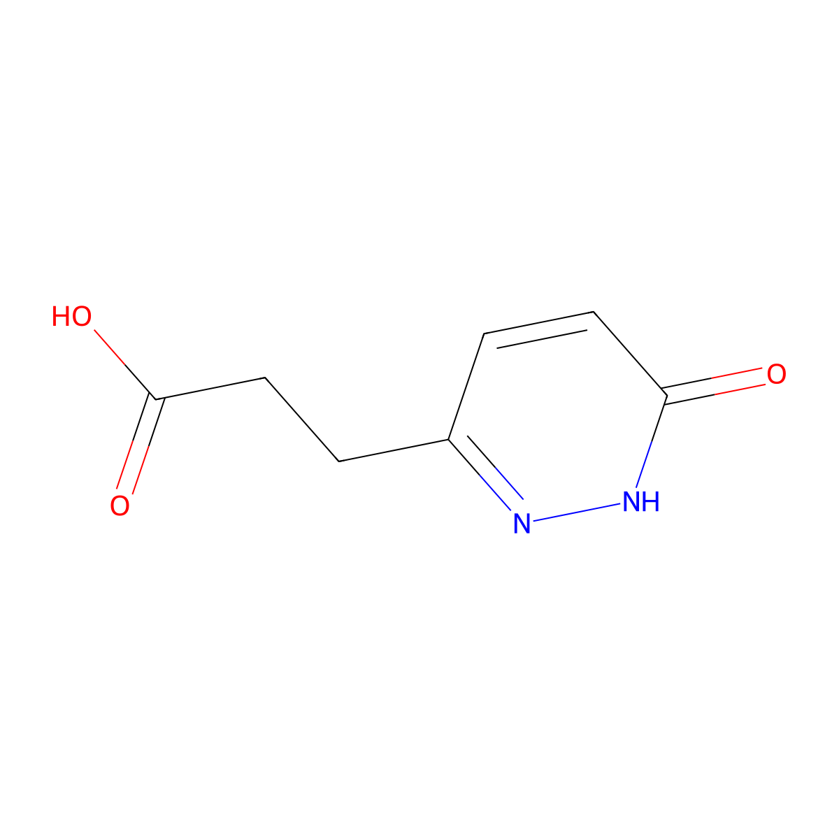 3-(6-Oxo-1,6-dihydropyridazin-3-yl)propanoic acid molecular structure, CAS 6397-53-1