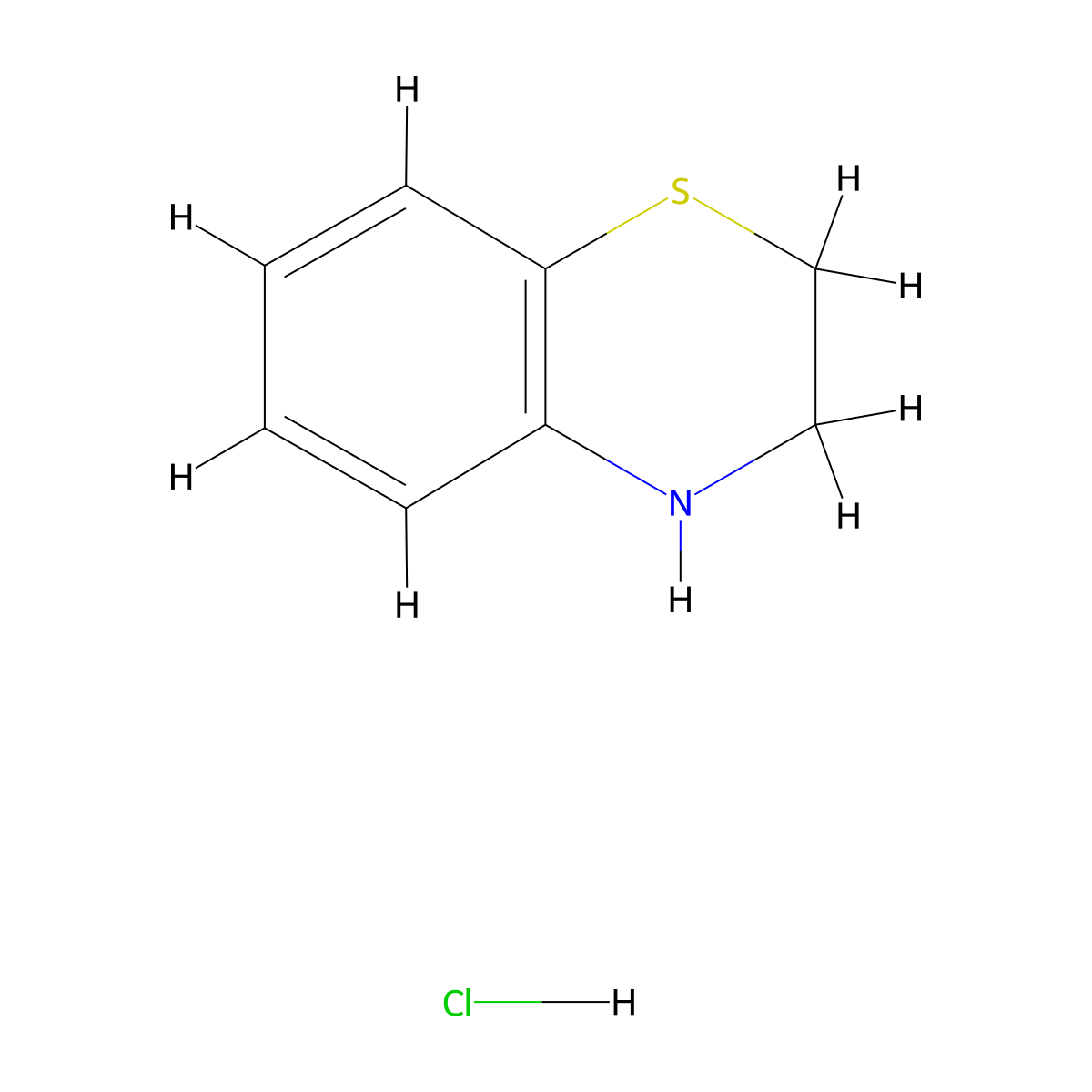 3,4-Dihydro-2H-benzo[1,4]thiazine hydrochloride molecular structure, CAS 6397-56-4