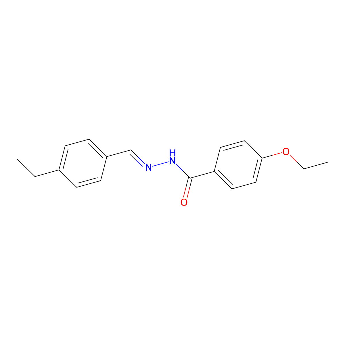 4-ethoxy-N-[(4-ethylphenyl)methylideneamino]benzamide molecular structure, CAS 6397-93-9