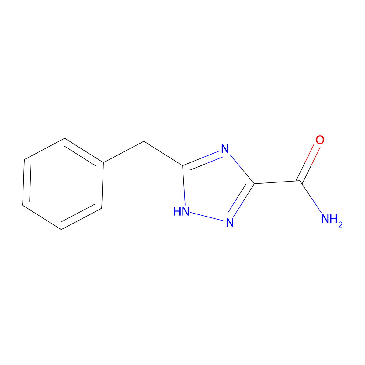5-benzyl-1H-1,2,4-triazole-3-carboxamide molecular structure, CAS 63970-80-9