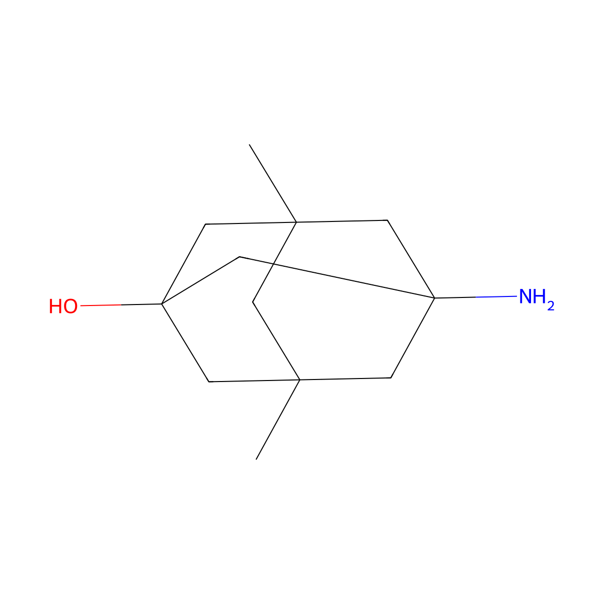 3-Amino-5,7-dimethyladamantan-1-ol molecular structure, CAS 63971-25-5