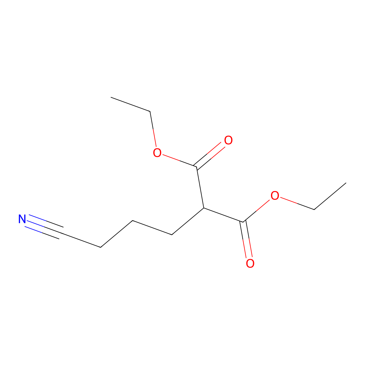 Diethyl 2-(3-cyanopropyl)malonate molecular structure, CAS 63972-18-9