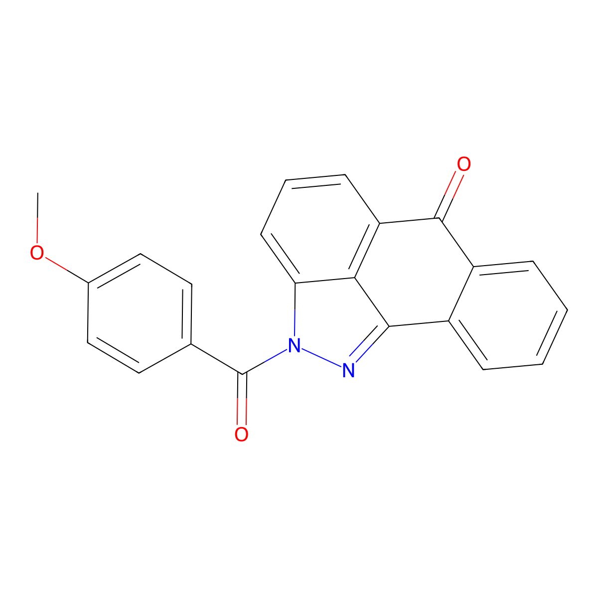 2-(4-methoxybenzoyl)dibenzo[cd,g]indazol-6(2H)-one molecular structure, CAS 63972-92-9