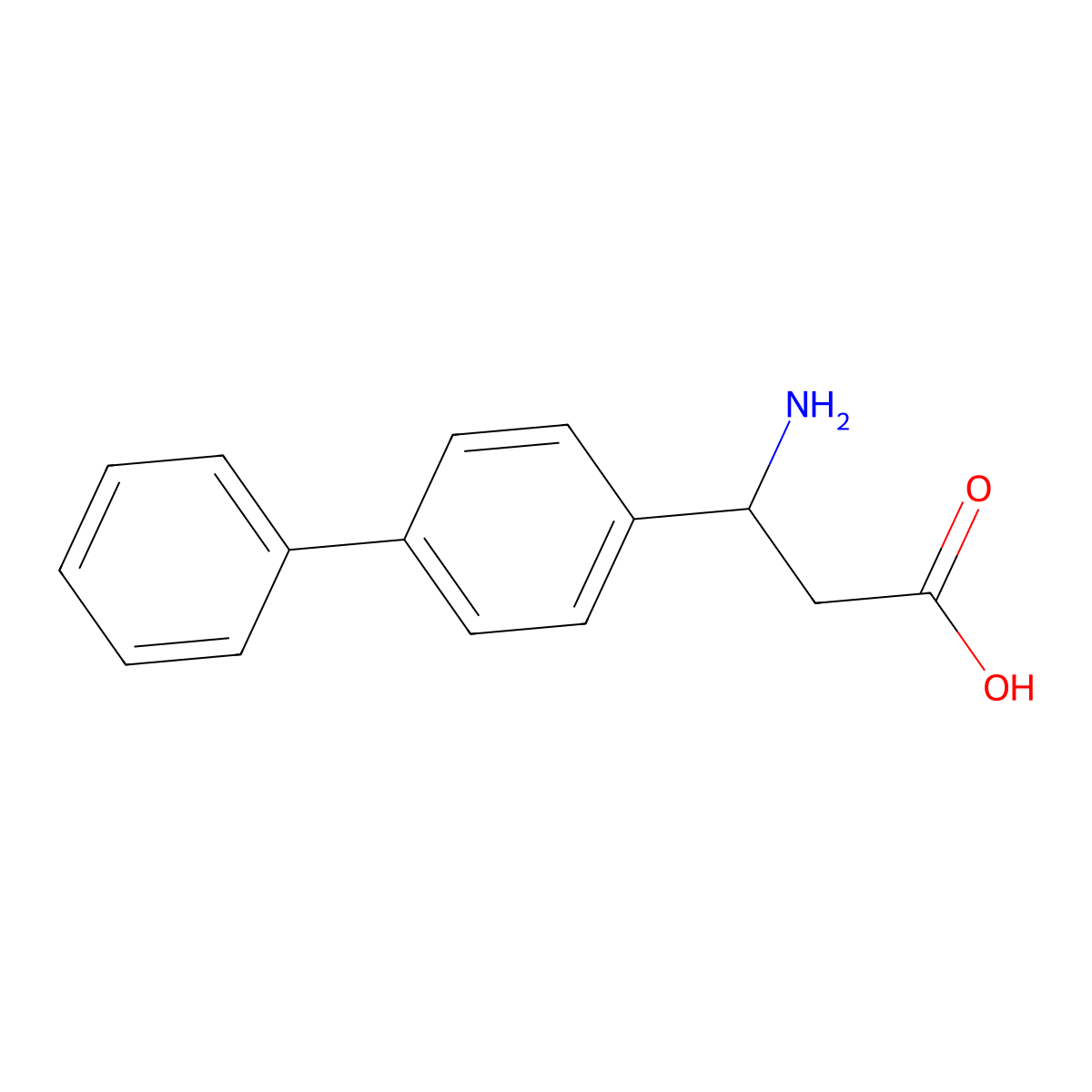 3-Amino-3-biphenyl-4-yl-propionic acid molecular structure, CAS 63974-15-2