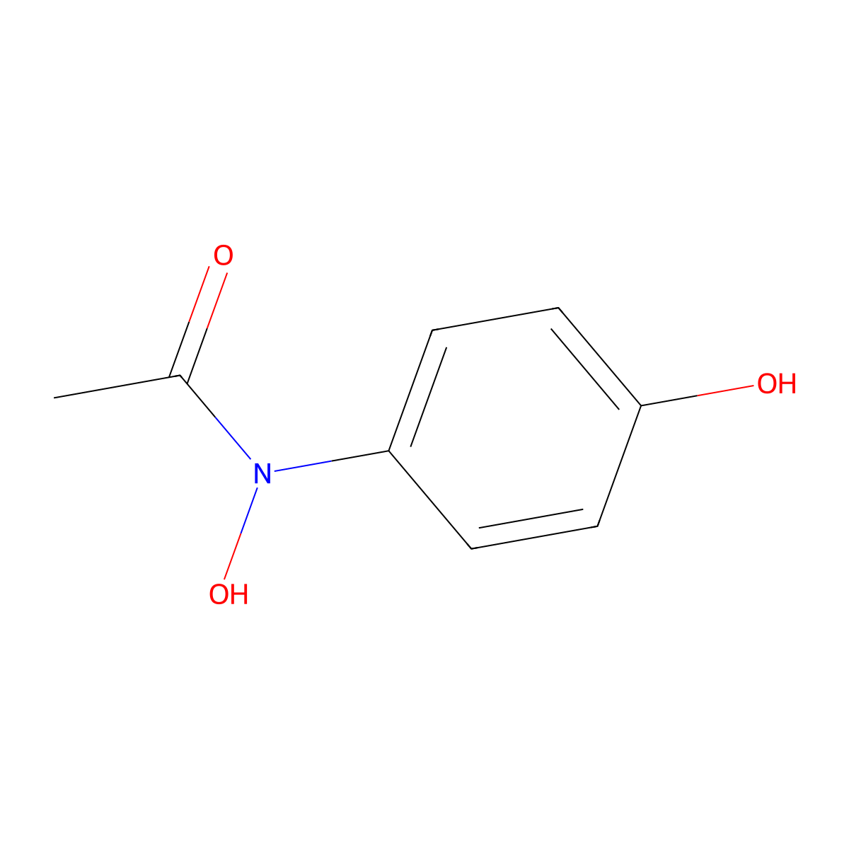N-hydroxy-N-(4-hydroxyphenyl)acetamide molecular structure, CAS 63975-21-3