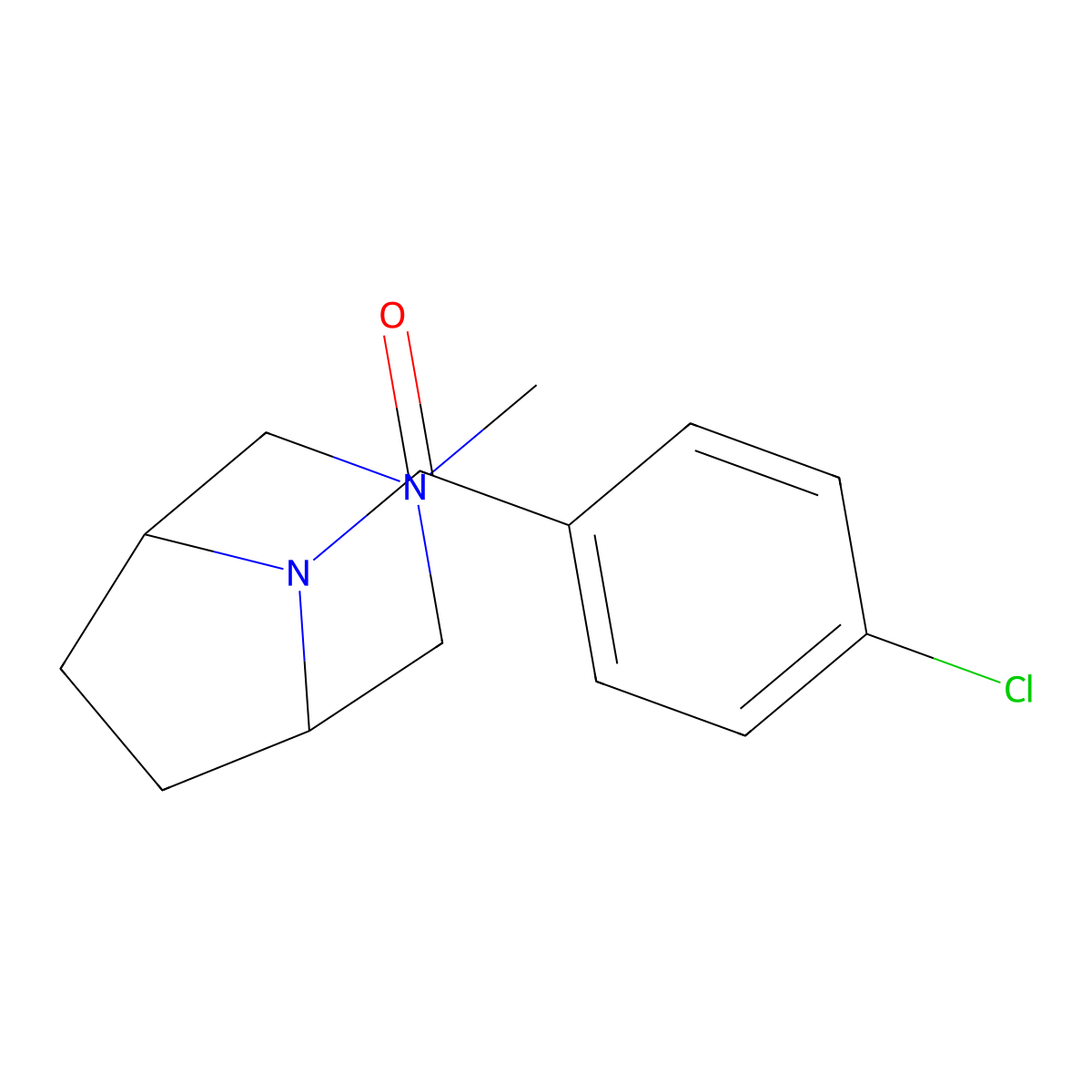 3,8-Diazabicyclo(3.2.1)octane, 8-(p-chlorobenzoyl)-3-methyl- molecular structure, CAS 63978-15-4