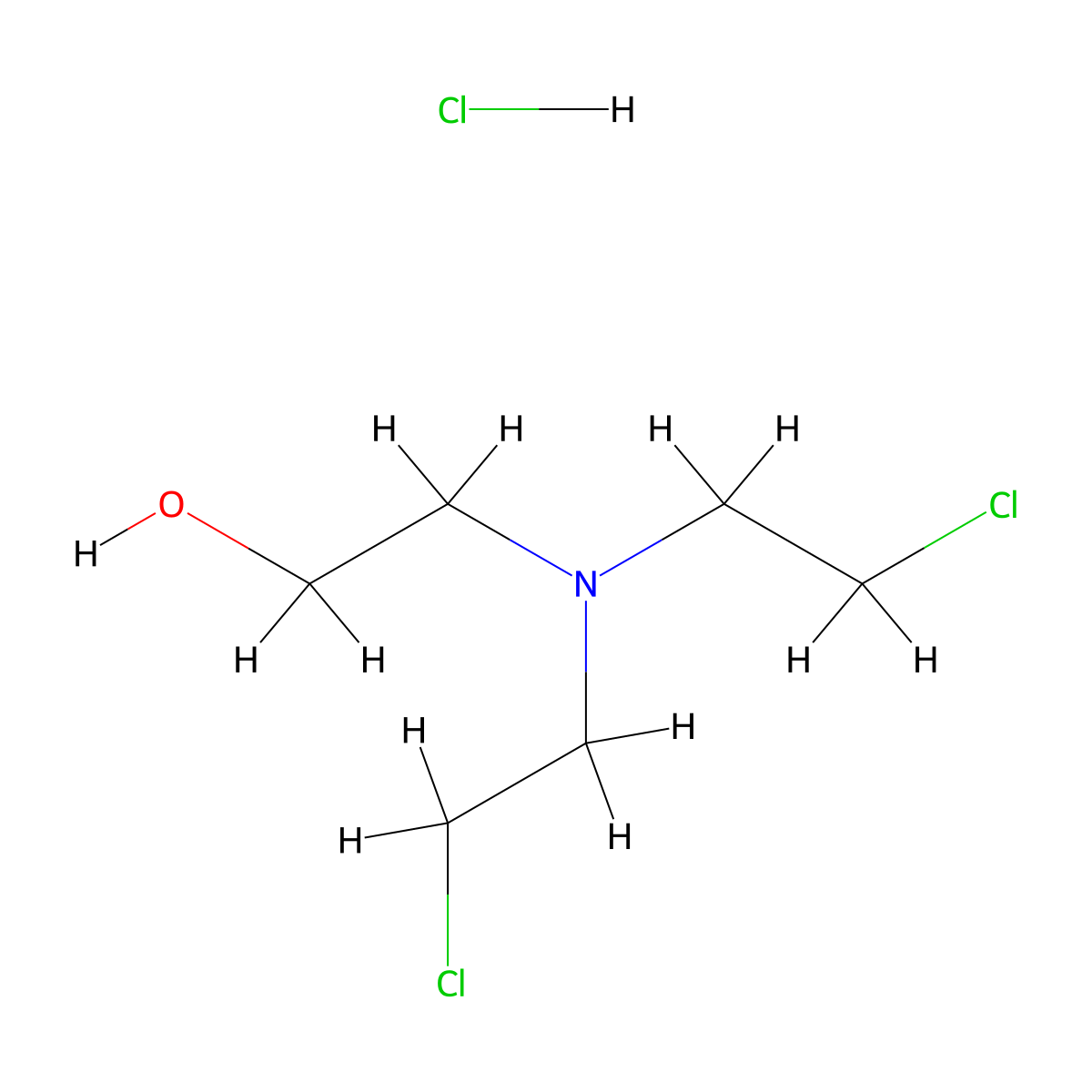 Ethanol mustard molecular structure, CAS 63978-53-0