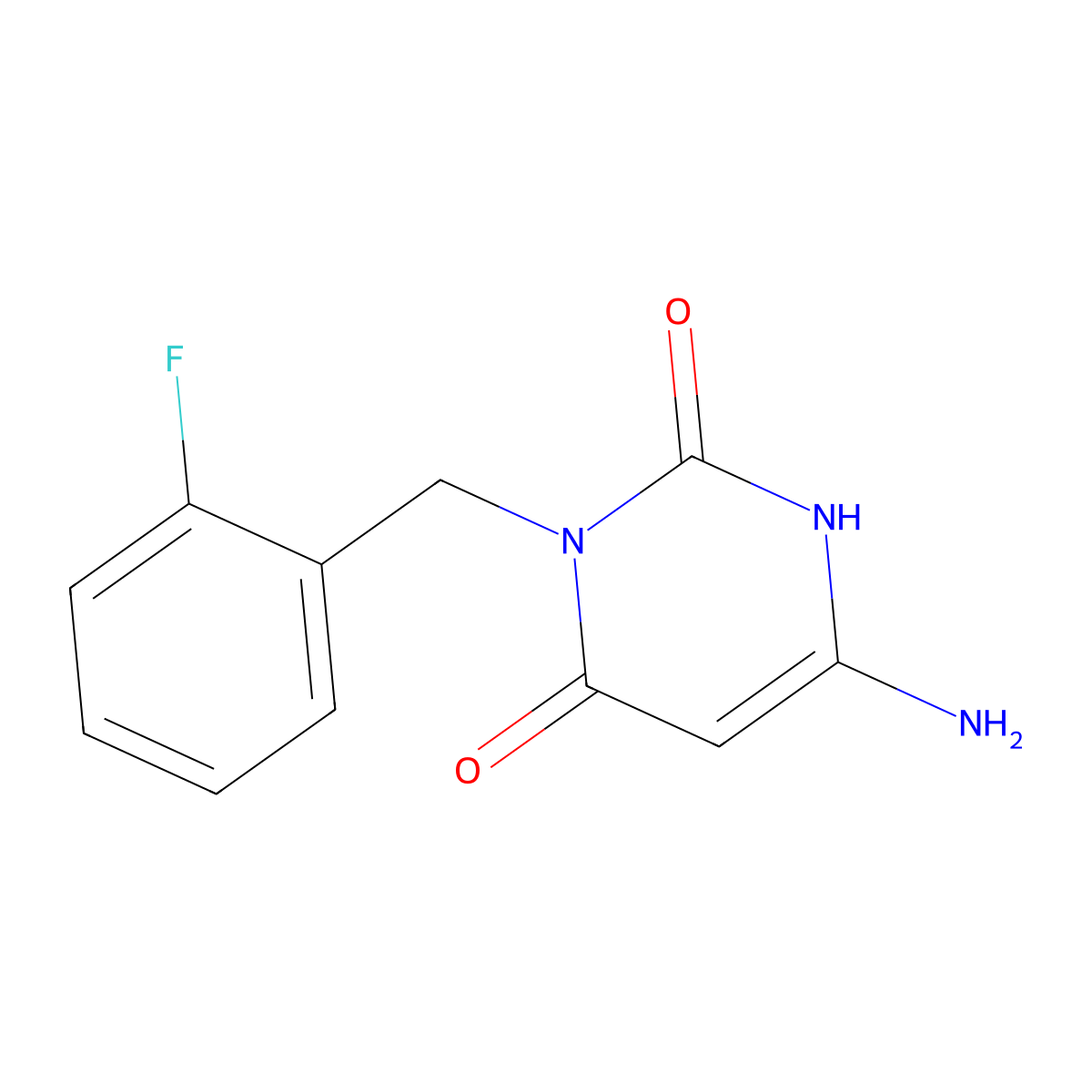 6-amino-3-(2-fluorobenzyl)pyrimidine-2,4(1H,3H)-dione molecular structure, CAS 639780-60-2