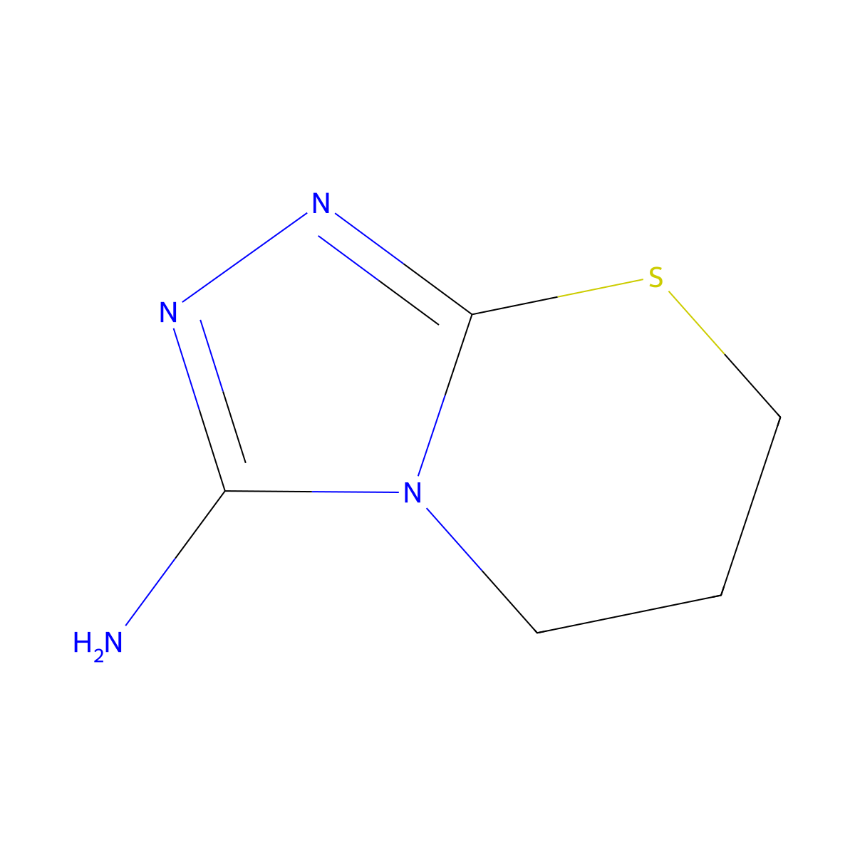 5H,6H,7H-[1,2,4]triazolo[3,4-b][1,3]thiazin-3-amine molecular structure, CAS 639782-44-8