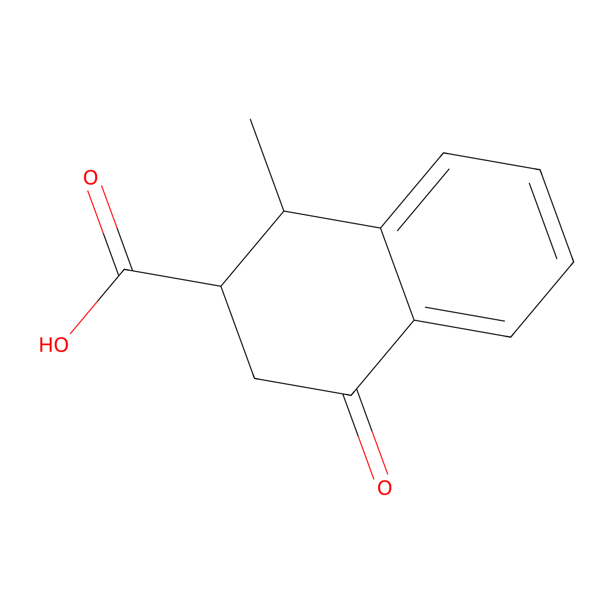 1-Methyl-4-oxo-1,2,3,4-tetrahydronaphthalene-2-carboxylic acid molecular structure, CAS 63979-17-9