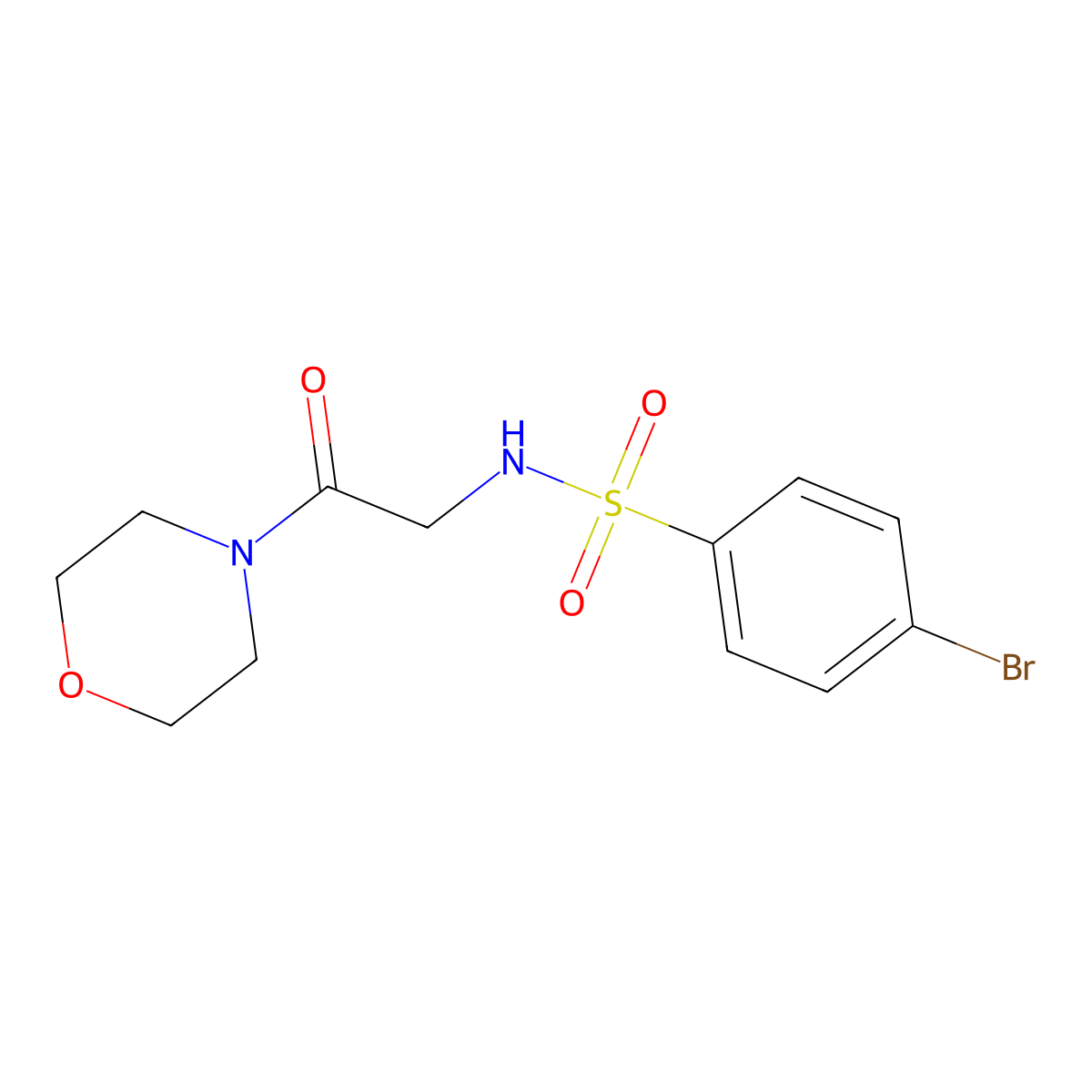 4-bromo-N-(2-morpholin-4-yl-2-oxoethyl)benzenesulfonamide molecular structure, CAS 639790-04-8