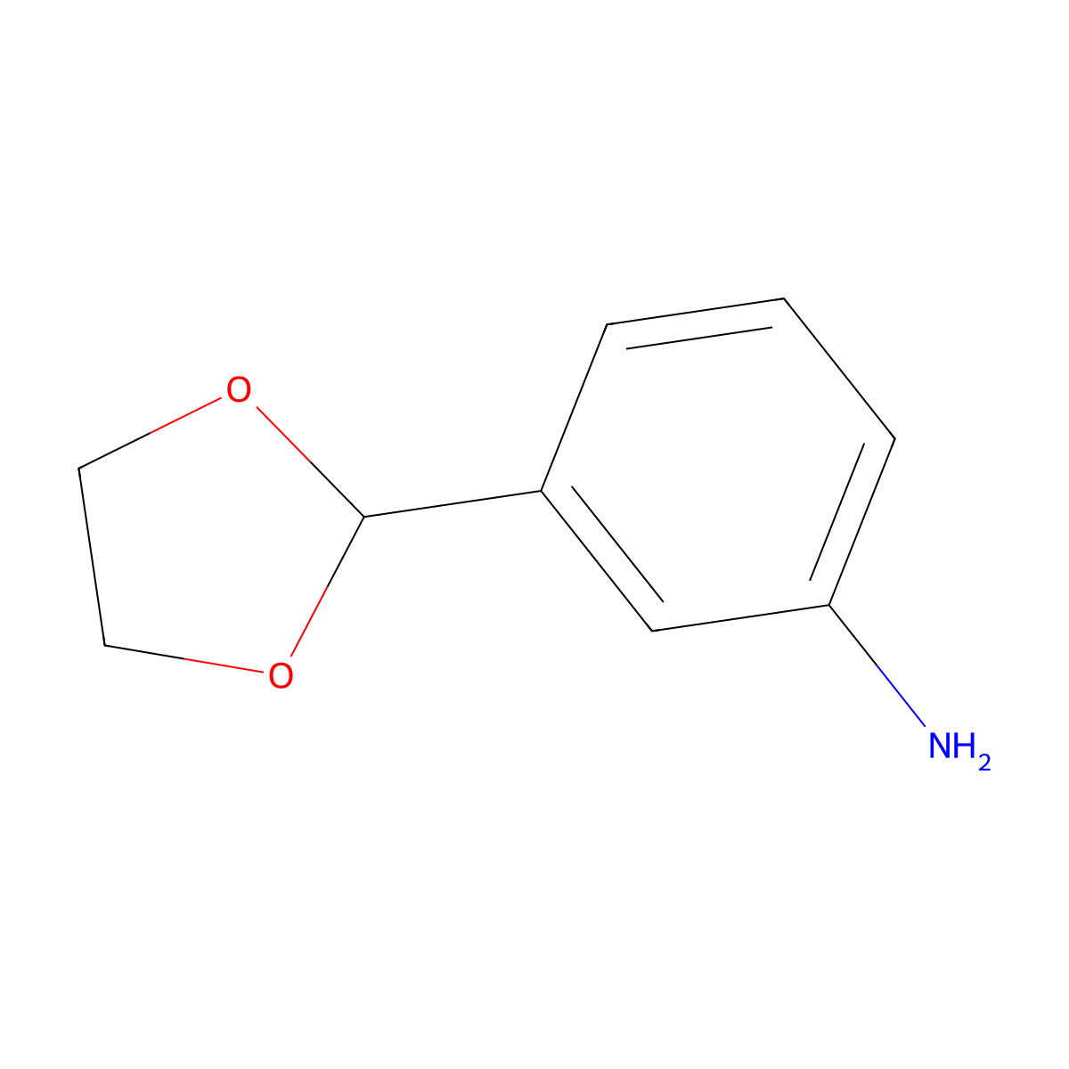 3-(1,3-Dioxolan-2-yl)aniline molecular structure, CAS 6398-87-4