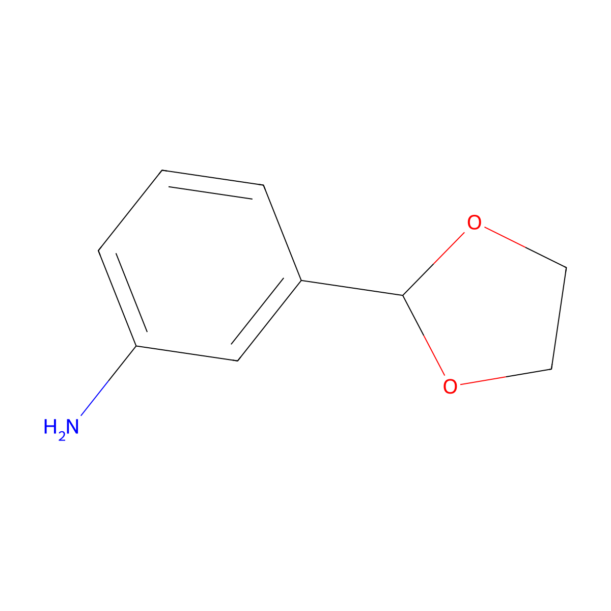 3-(1,3-Dioxolan-2-yl)aniline molecular structure, CAS 6398-87-4