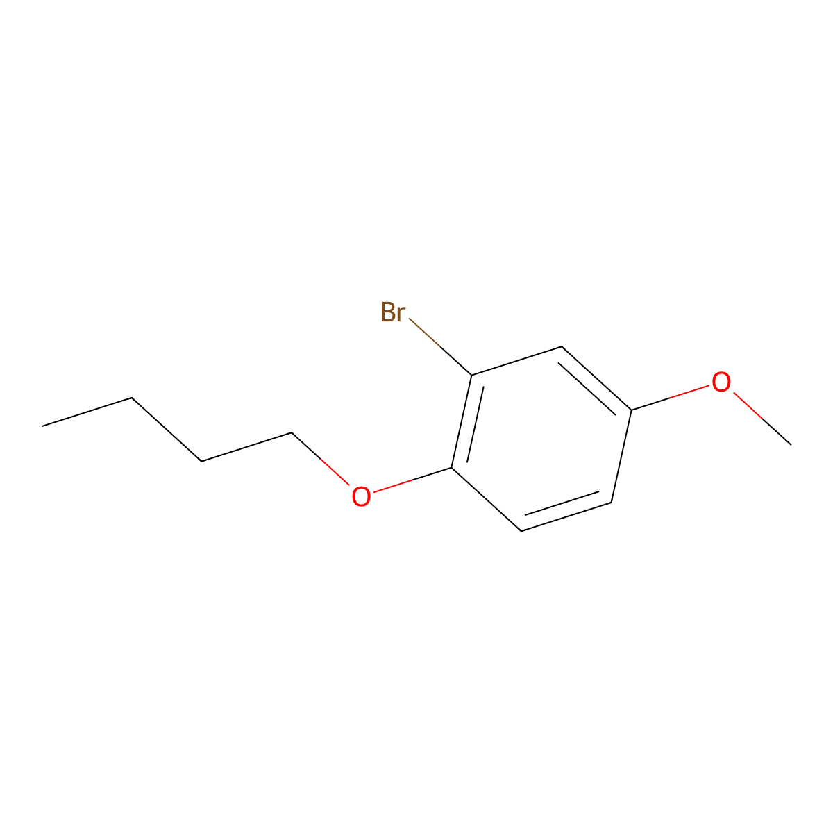 2-Bromo-1-butoxy-4-methoxybenzene molecular structure, CAS 6398-90-9