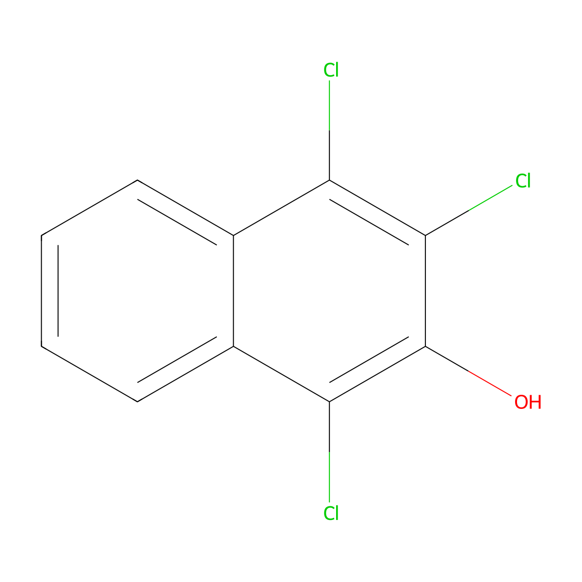 2-Naphthol, trichloro- molecular structure, CAS 63980-28-9