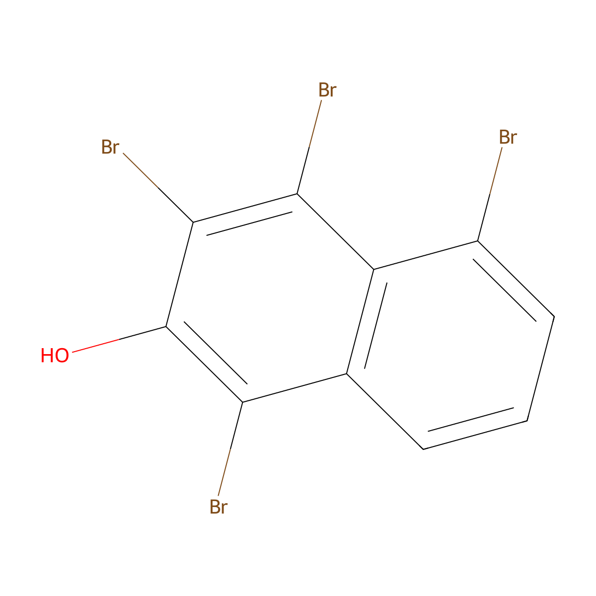 2-Naphthol, tetrabromo- molecular structure, CAS 63980-29-0