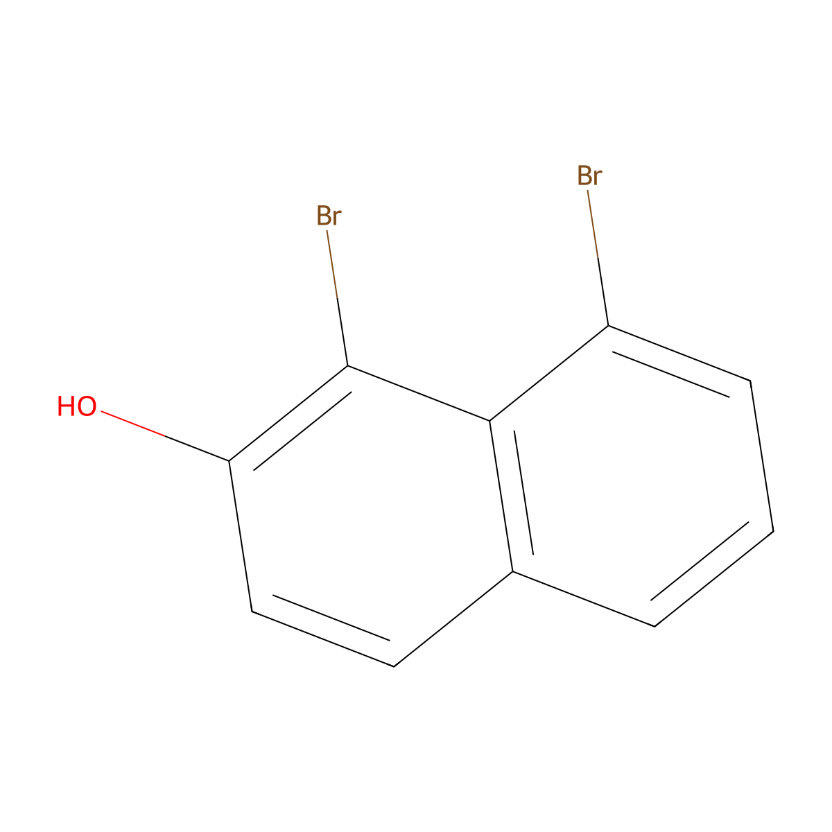 2-Naphthol, dibromo- molecular structure, CAS 63980-32-5