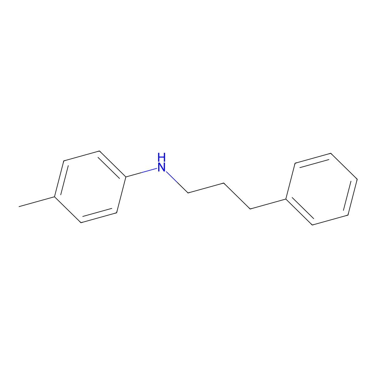 p-Toluidine, N-phenylpropyl- molecular structure, CAS 63980-34-7