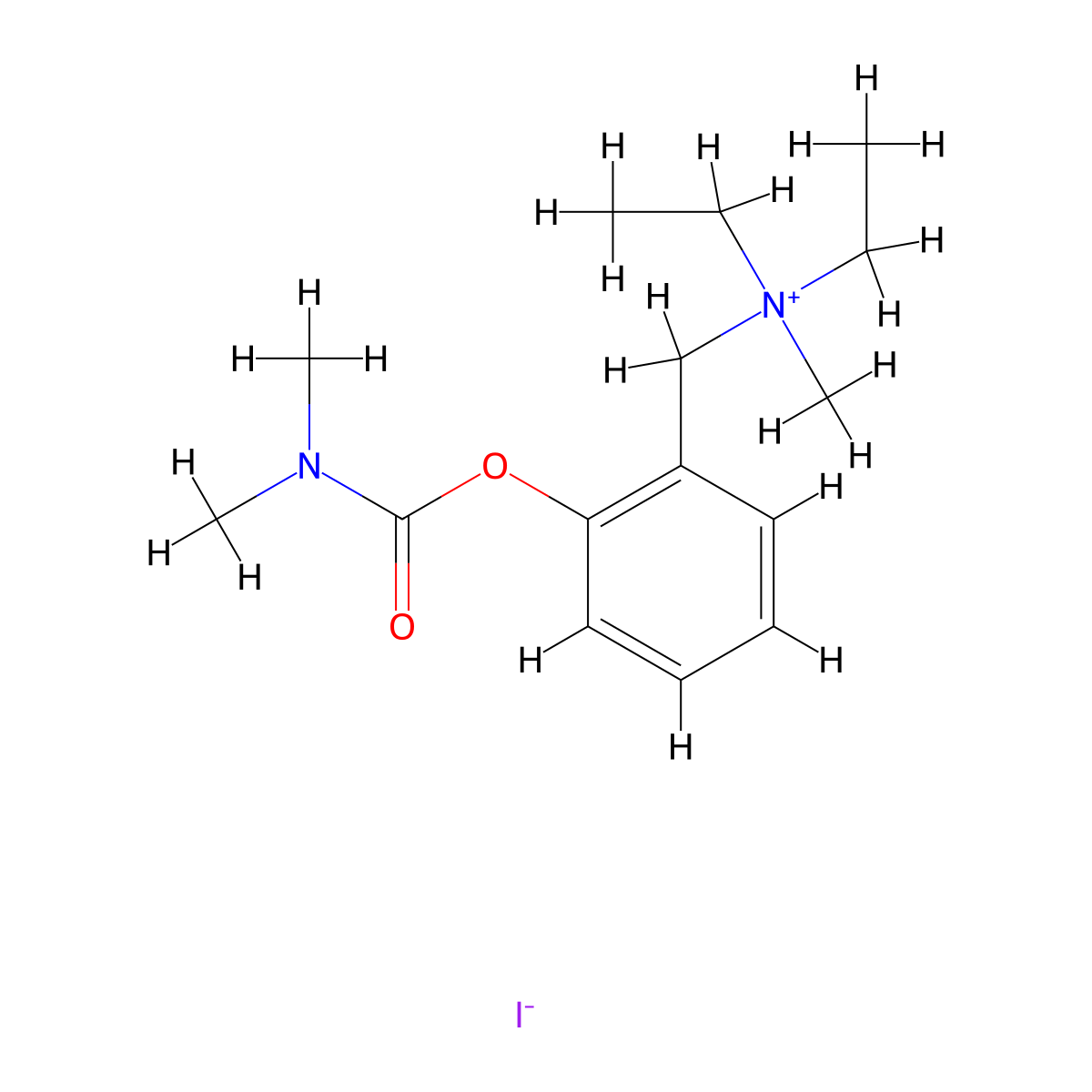 Ammonium, (o-hydroxybenzyl)diethylmethyl-, iodide, dimethylcarbamate molecular structure, CAS 63981-75-9