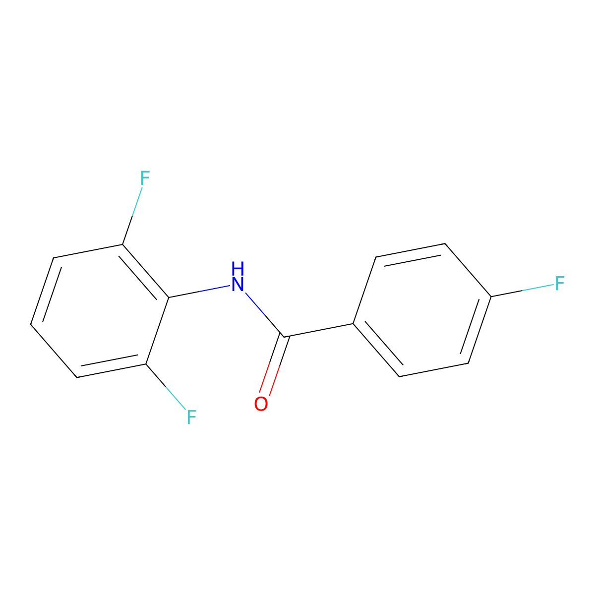 N-(2,6-Difluorophenyl)-4-fluorobenzamide molecular structure, CAS 639811-17-9