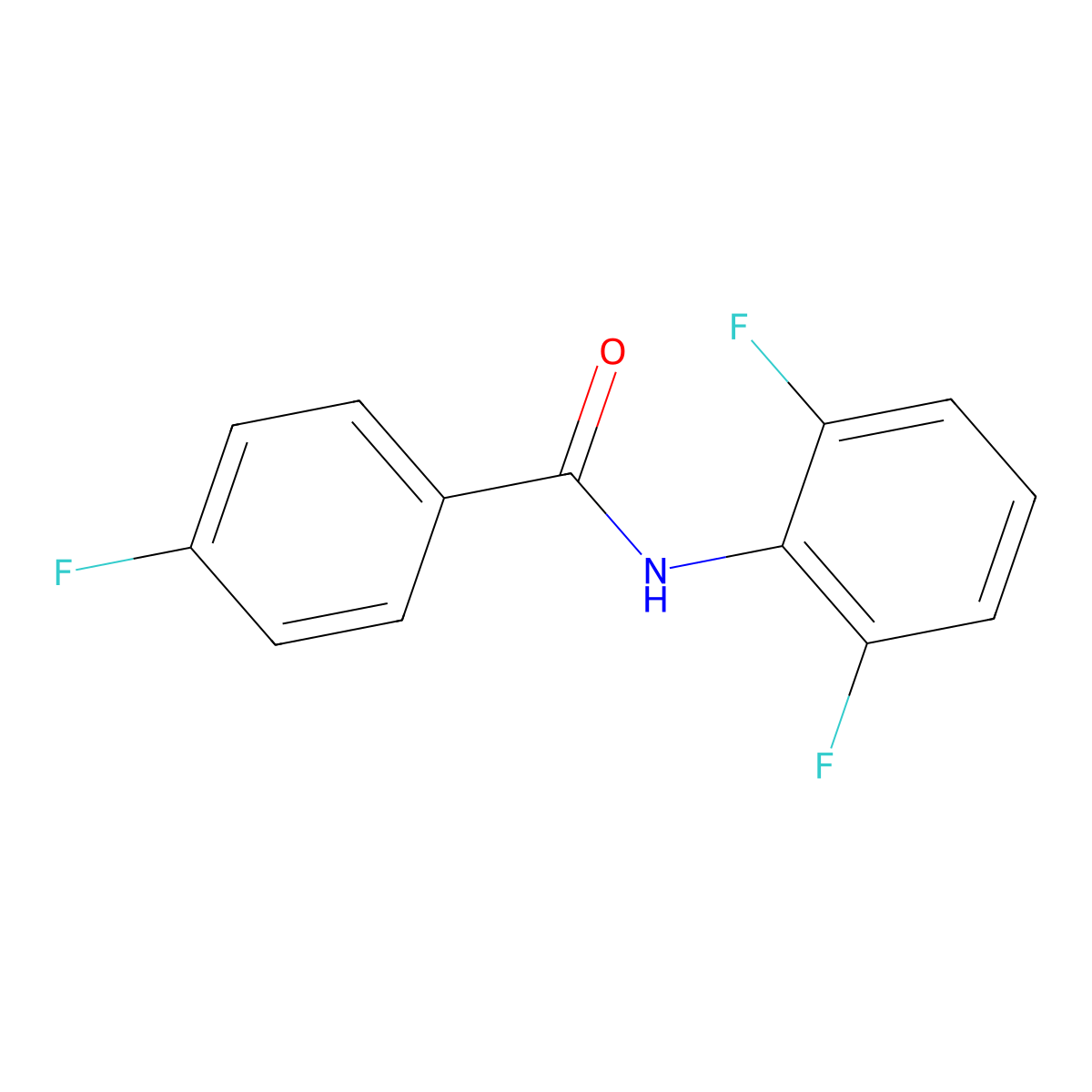 N-(2,6-Difluorophenyl)-4-fluorobenzamide molecular structure, CAS 639811-17-9