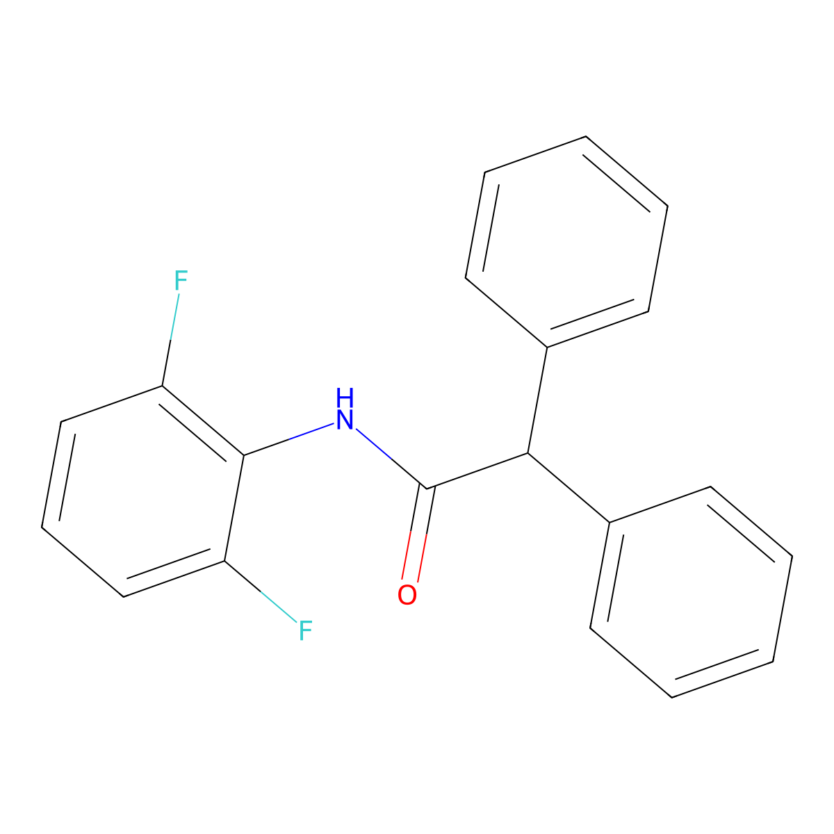 N-(2,6-difluorophenyl)-2,2-diphenylacetamide molecular structure, CAS 639811-63-5