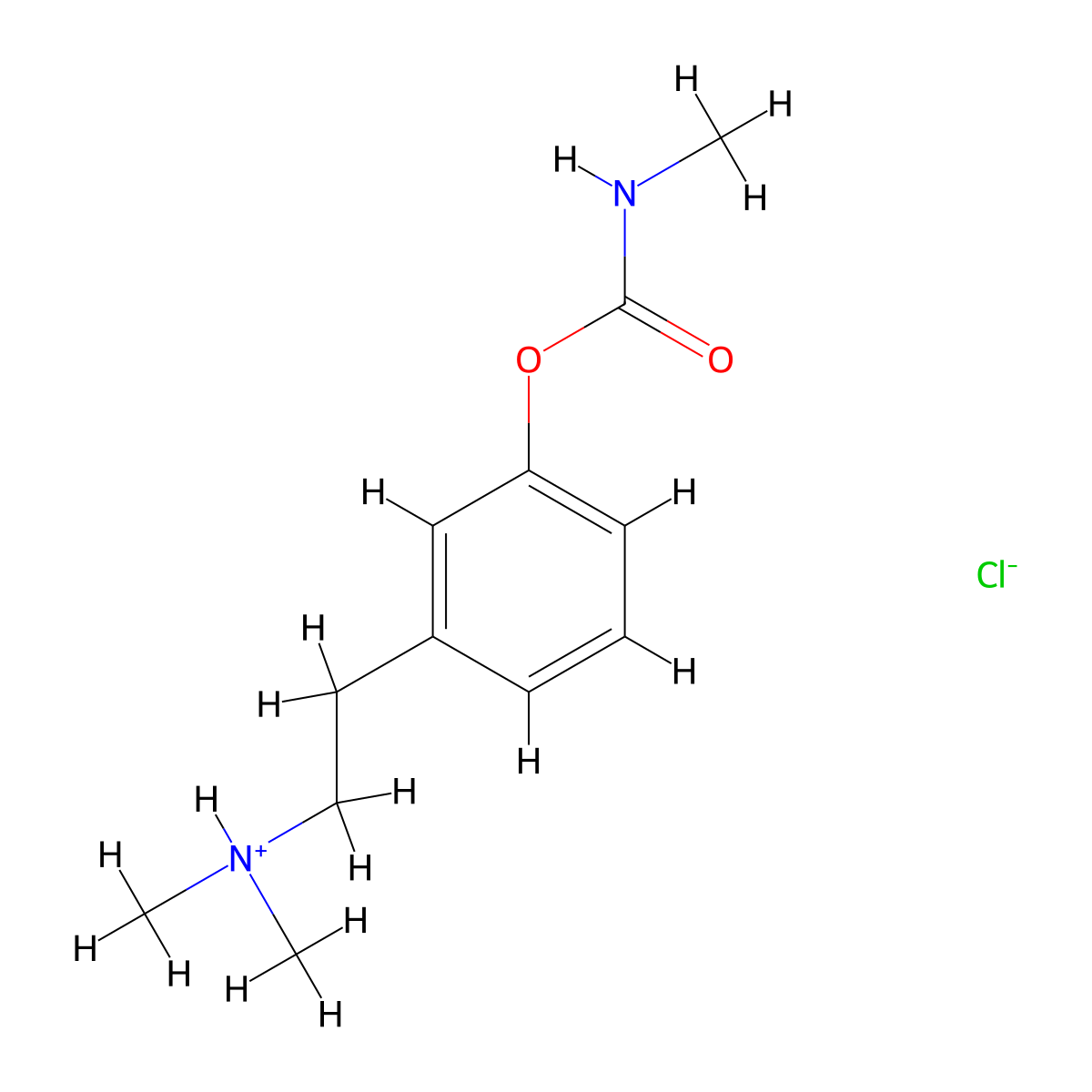 Carbamic acid, methyl-, 3-(2-(dimethylamino)ethyl)phenyl ester, hydrochloride molecular structure, CAS 63982-33-2