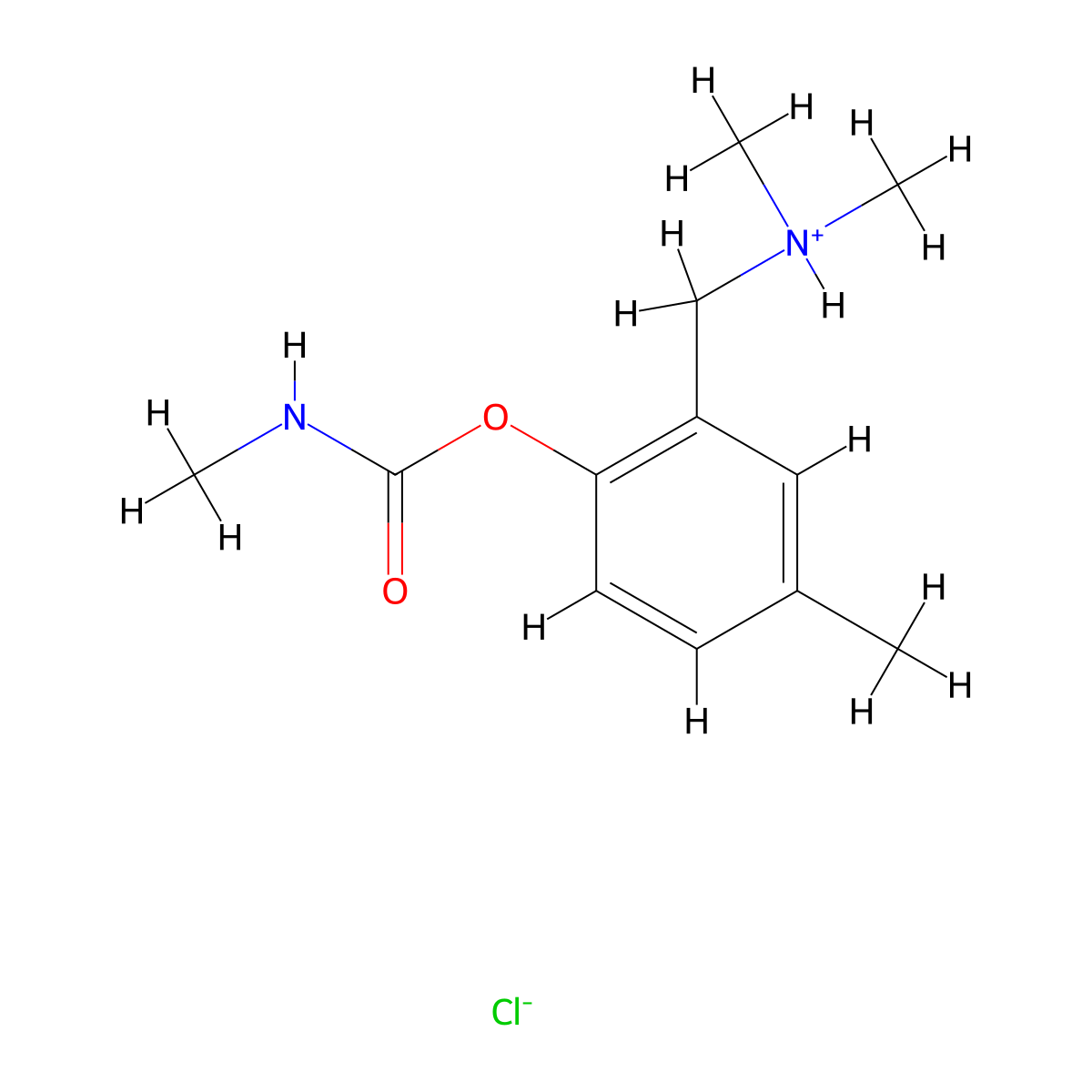 Carbamic acid, methyl-, 2-(dimethylaminomethyl)-p-tolyl ester, hydrochloride molecular structure, CAS 63982-38-7
