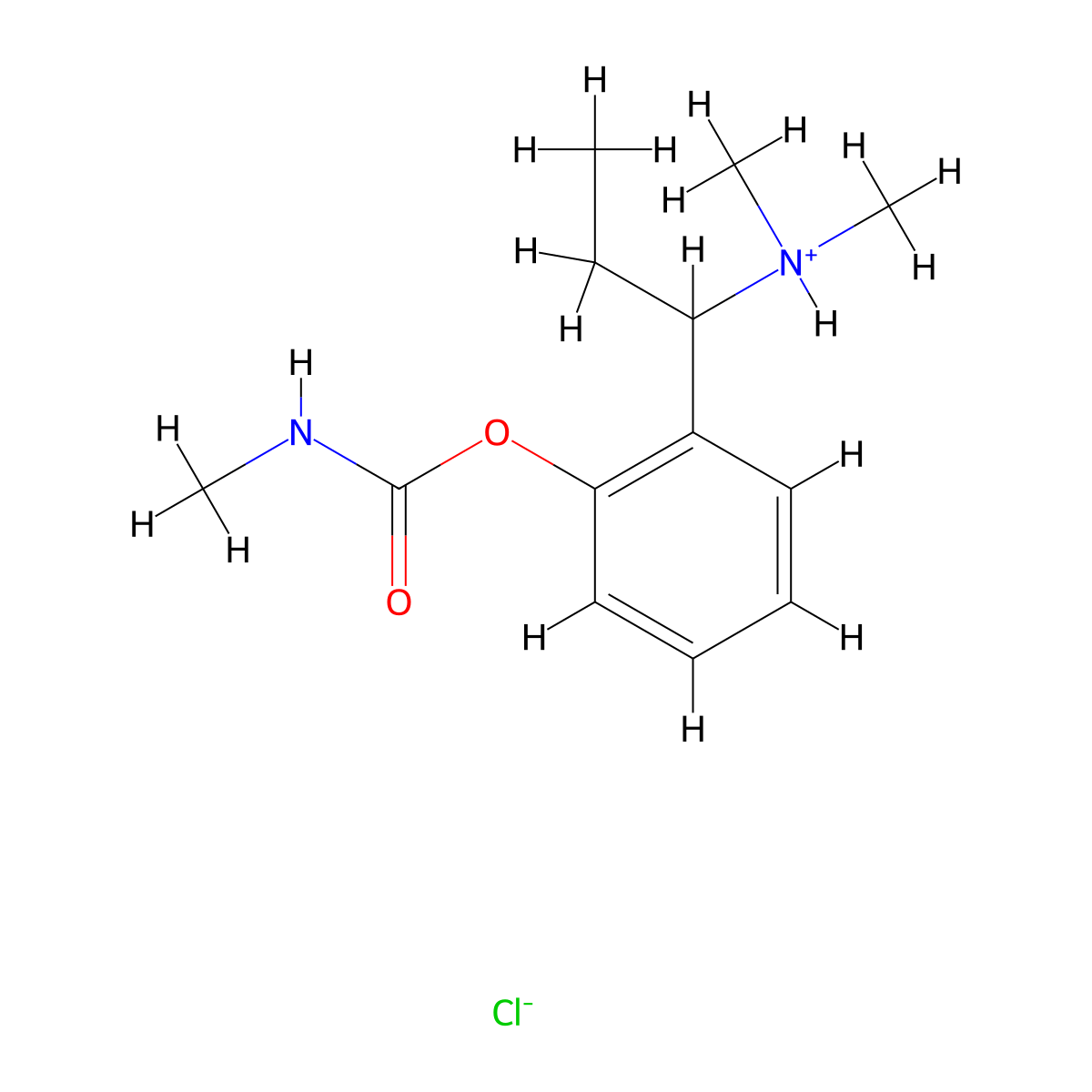 Carbamic acid, methyl-, 2-(1-(dimethylamino)propyl)phenyl ester, hydrochloride molecular structure, CAS 63982-41-2