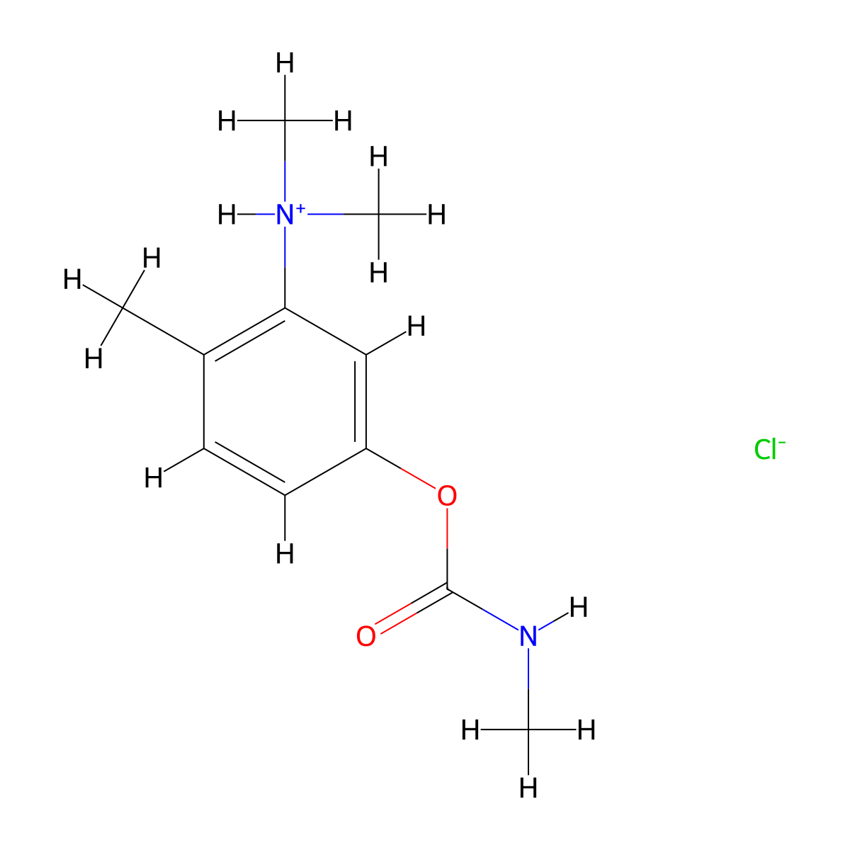 Carbamic acid, methyl-, (3-dimethylamino)-p-tolyl ester, hydrochloride molecular structure, CAS 63982-47-8