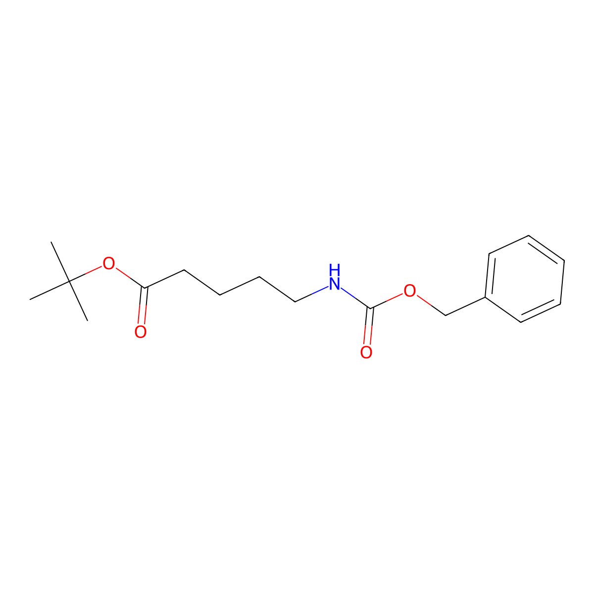 Tert-butyl 5-(((benzyloxy)carbonyl)amino)pentanoate molecular structure, CAS 63983-88-0