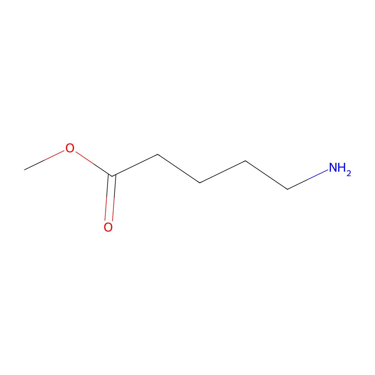 Methyl 5-aminopentanoate molecular structure, CAS 63984-02-1