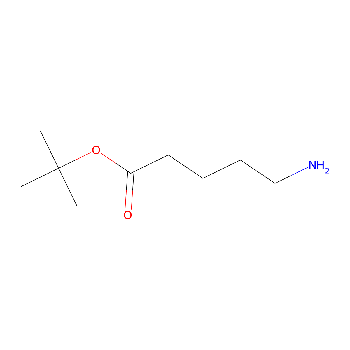 Tert-butyl 5-aminopentanoate molecular structure, CAS 63984-03-2