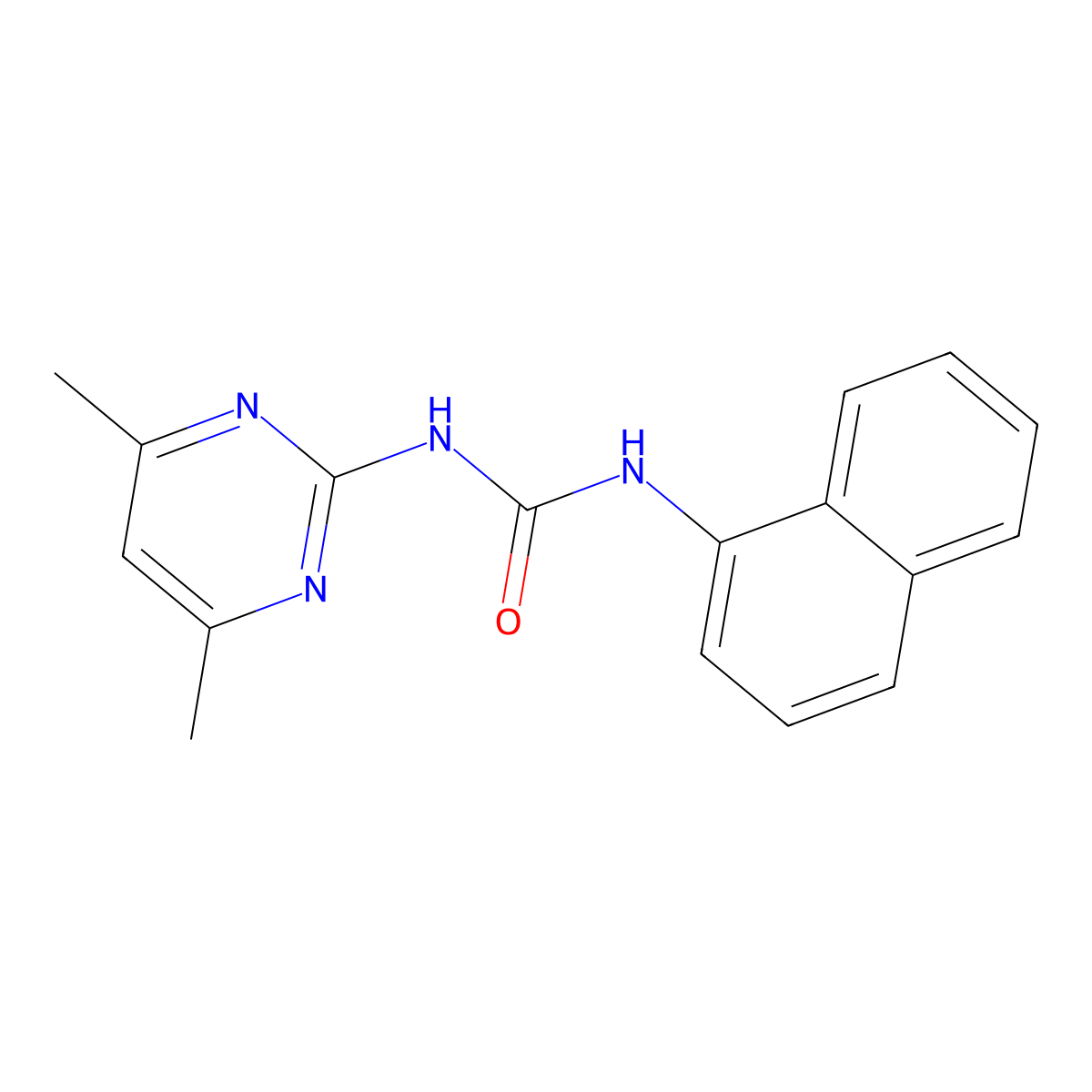 1-(4,6-Dimethylpyrimidine-2-yl)-3-(1-naphthyl)urea molecular structure, CAS 639850-01-4