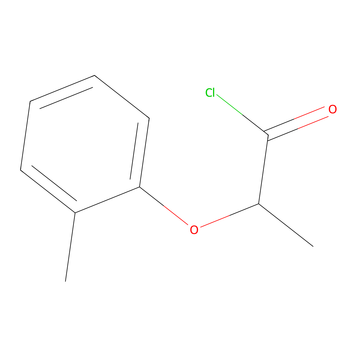 2-(2-Methylphenoxy)propanoyl chloride molecular structure, CAS 63986-71-0