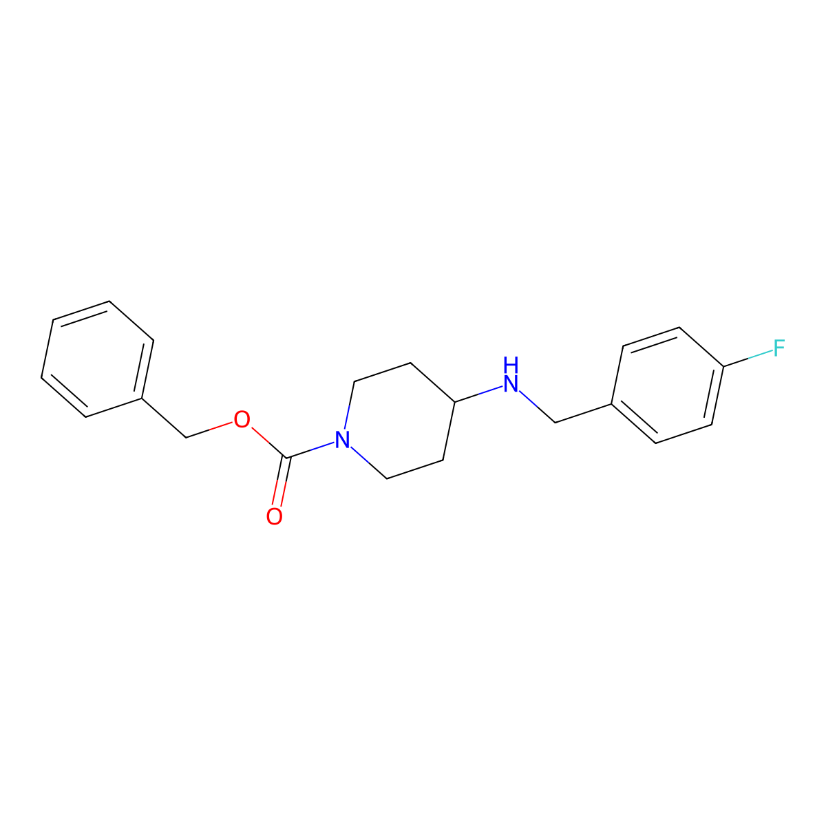 4-(4-Fluorobenzylamino)piperidine-1-carboxylic acid benzyl ester molecular structure, CAS 639862-23-0