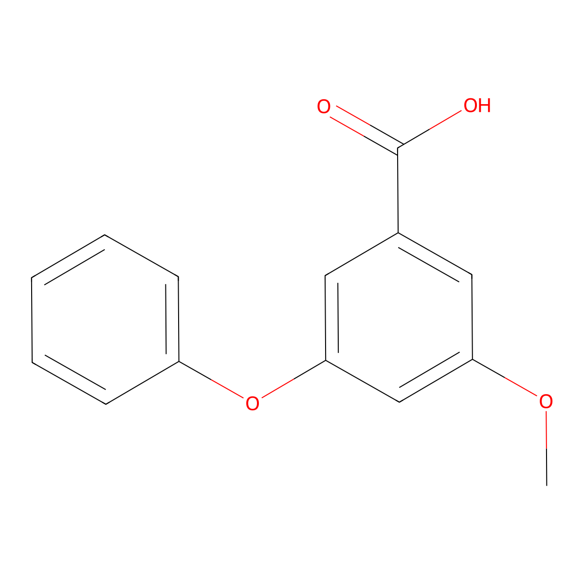 3-Methoxy-5-phenoxybenzoic acid molecular structure, CAS 63987-23-5