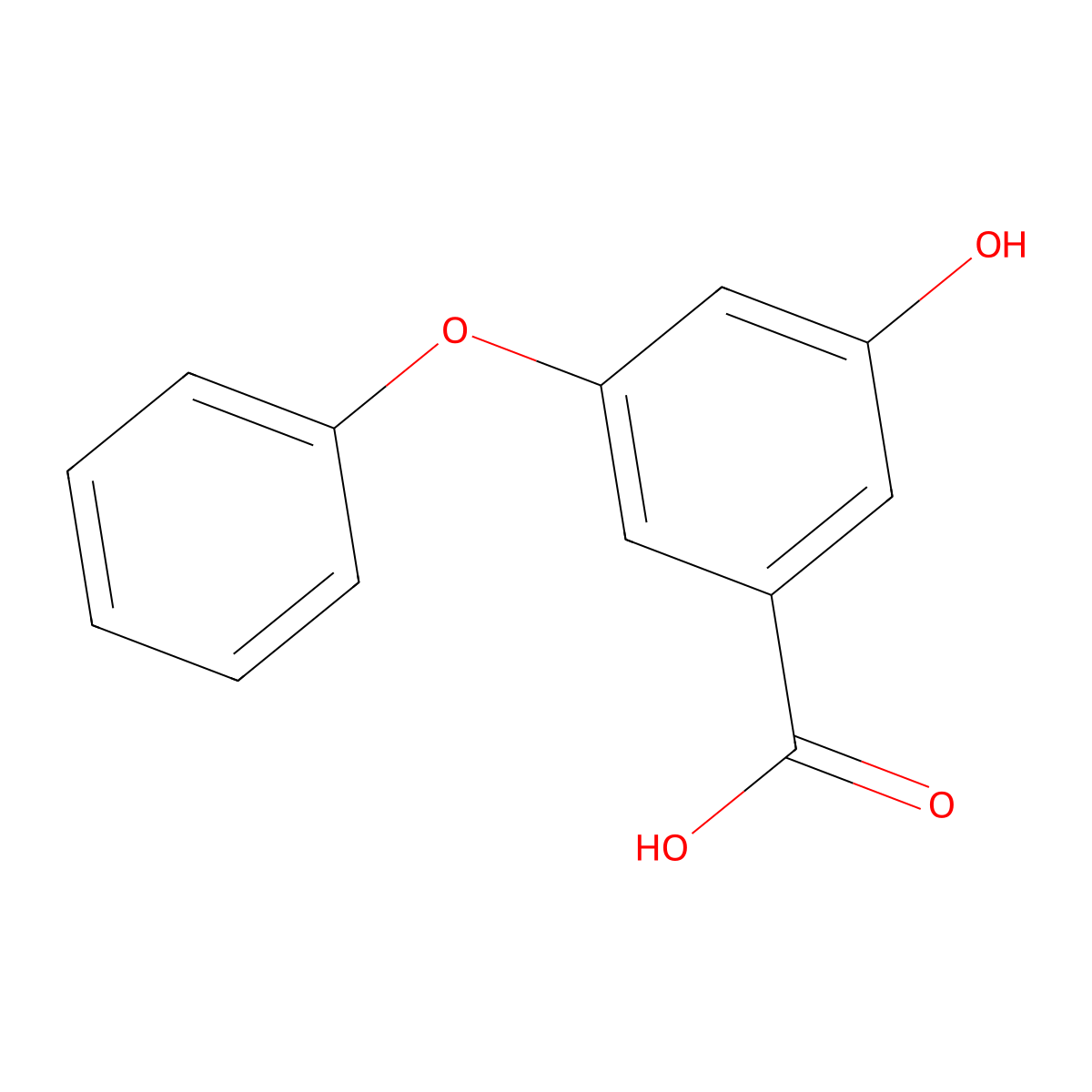 3-Hydroxy-5-phenoxybenzoic acid molecular structure, CAS 63987-26-8