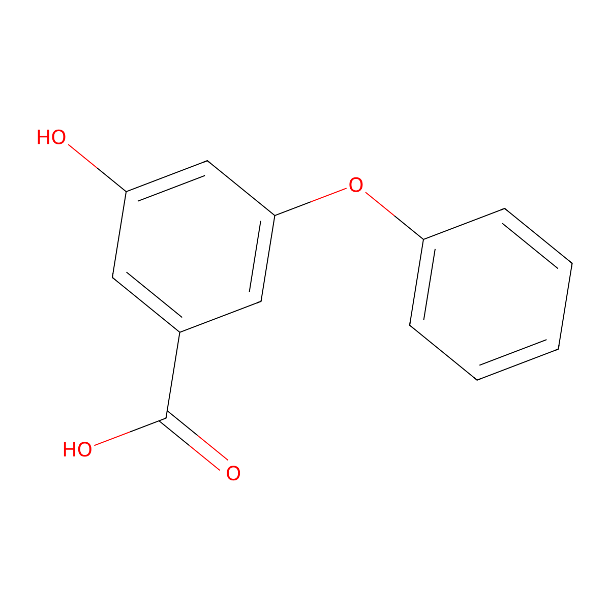 3-Hydroxy-5-phenoxybenzoic acid molecular structure, CAS 63987-26-8