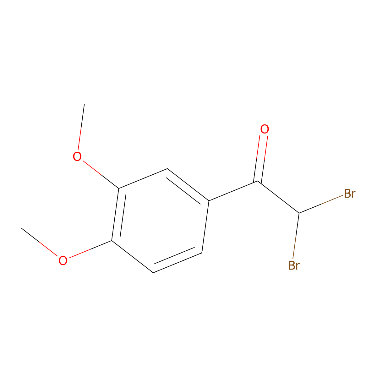 2,2-Dibromo-1-(3,4-dimethoxyphenyl)ethanone molecular structure, CAS 63987-72-4