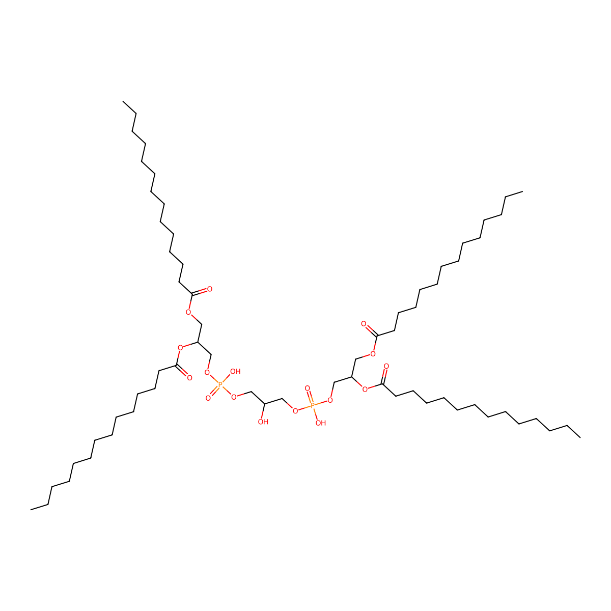 Tetramyristoyl cardiolipin molecular structure, CAS 63988-20-5
