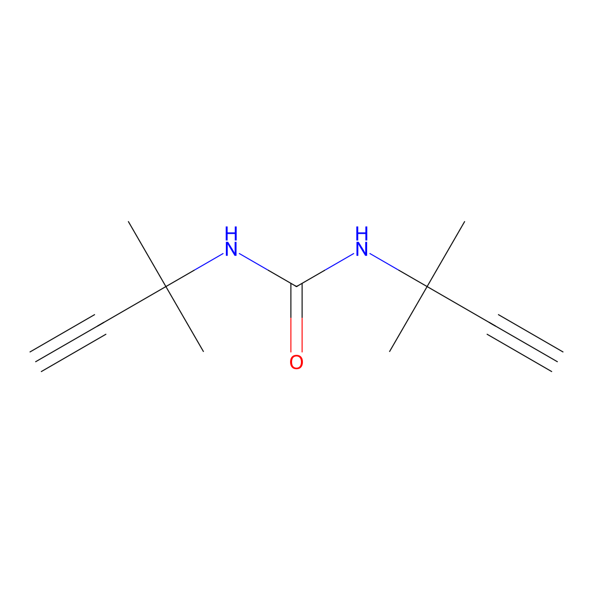 1,3-Bis(2-methylbut-3-yn-2-yl)urea molecular structure, CAS 63989-51-5