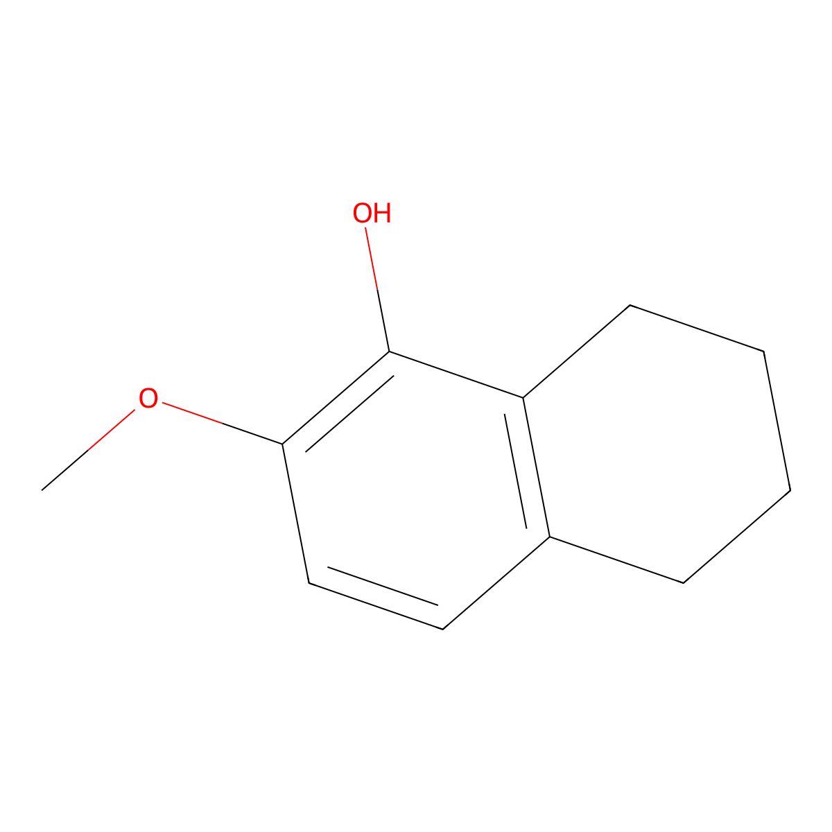 2-Methoxy-5,6,7,8-tetrahydronaphthalen-1-ol molecular structure, CAS 6399-12-8