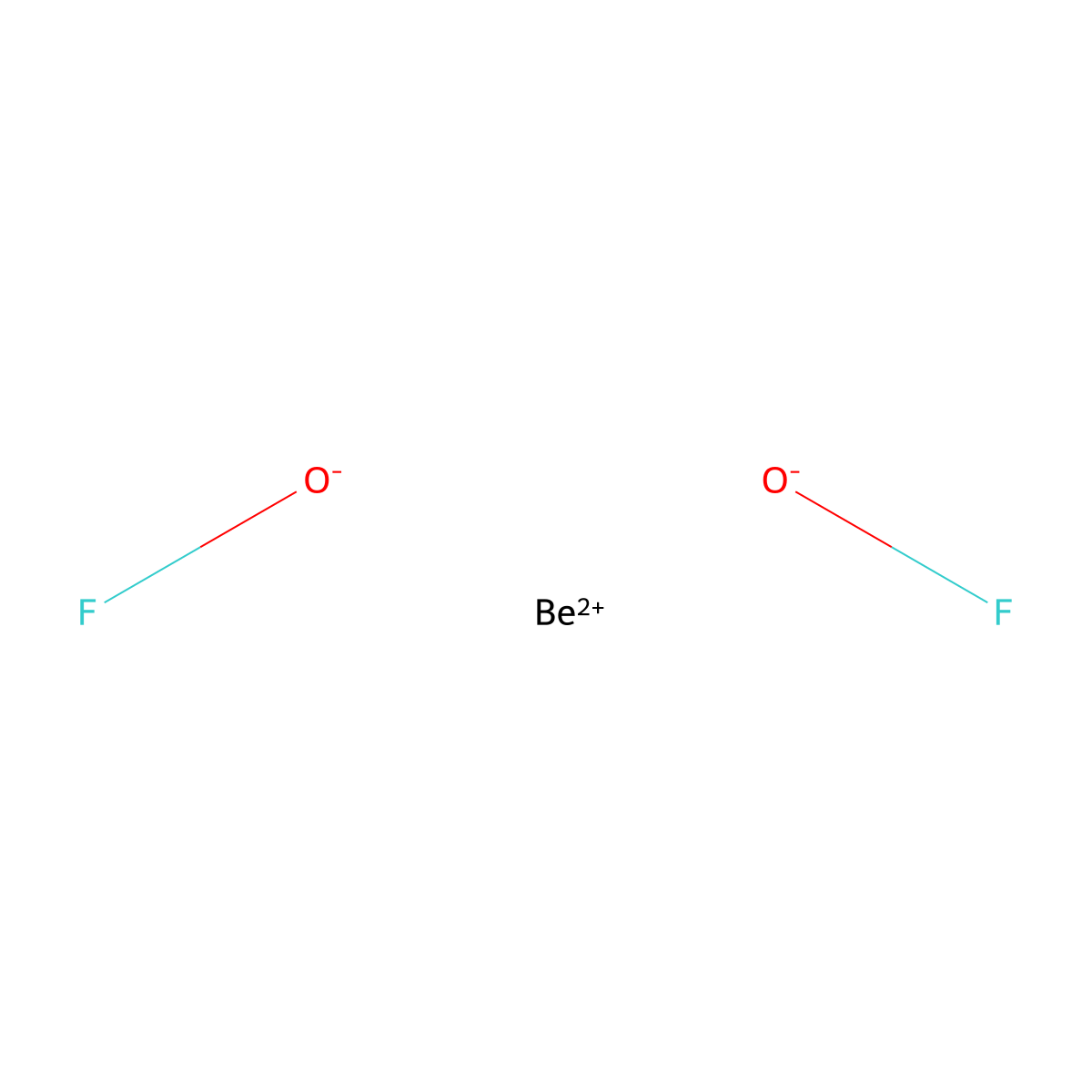 Beryllium oxyfluoride molecular structure, CAS 63990-88-5