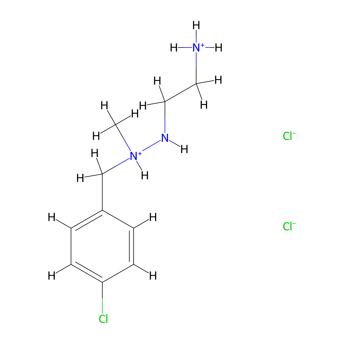 Benzylamine, N-(2-aminoethylamino)-p-chloro-N-methyl-, dihydrochloride molecular structure, CAS 63990-99-8