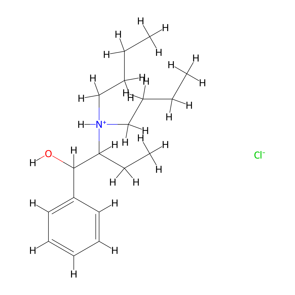 2-(Dibutylamino)-1-phenylbutan-1-ol--hydrogen chloride (1/1) molecular structure, CAS 63991-30-0