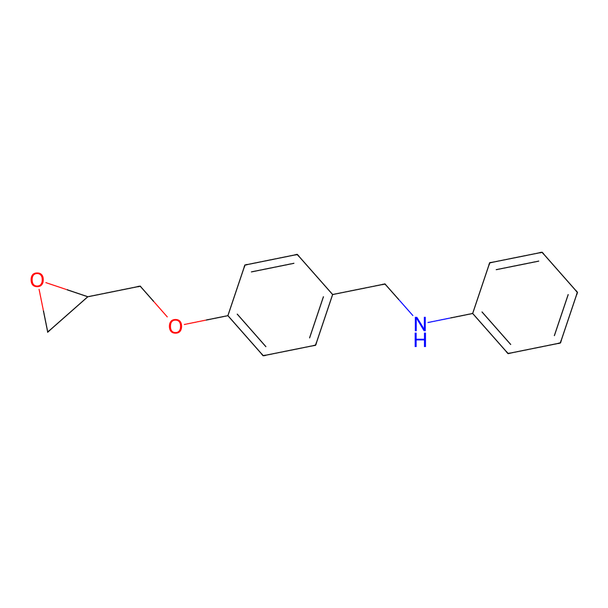 BENZYLAMINE, p-(2,3-EPOXYPROPOXY)-N-PHENYL- molecular structure, CAS 63991-57-1