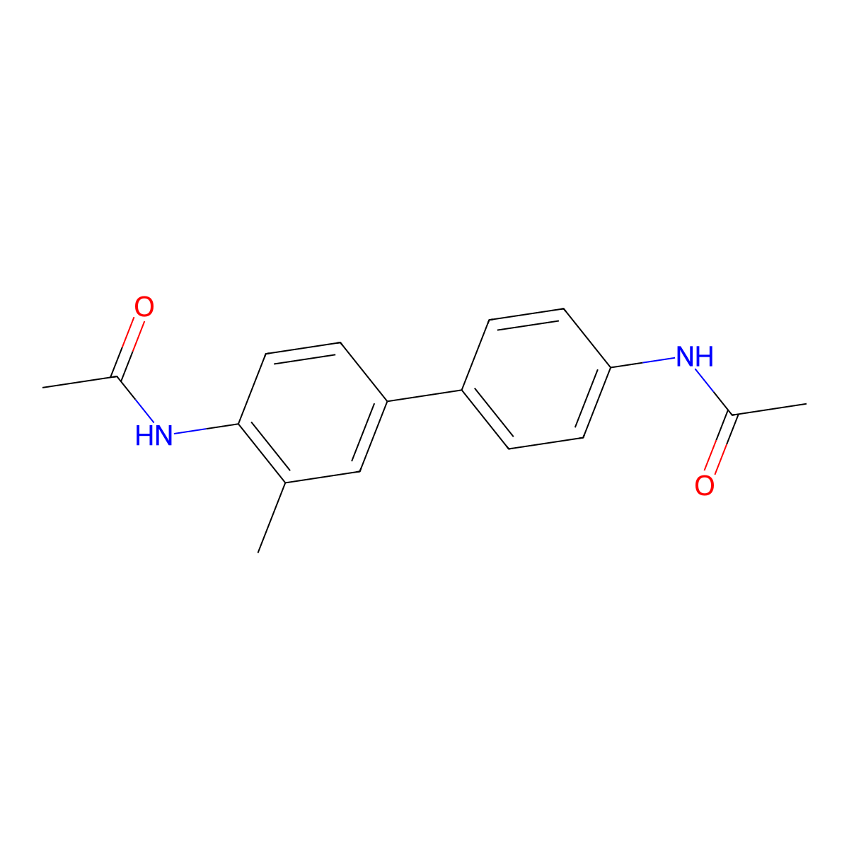 2-Methyldiacetylbenzidine molecular structure, CAS 63991-70-8